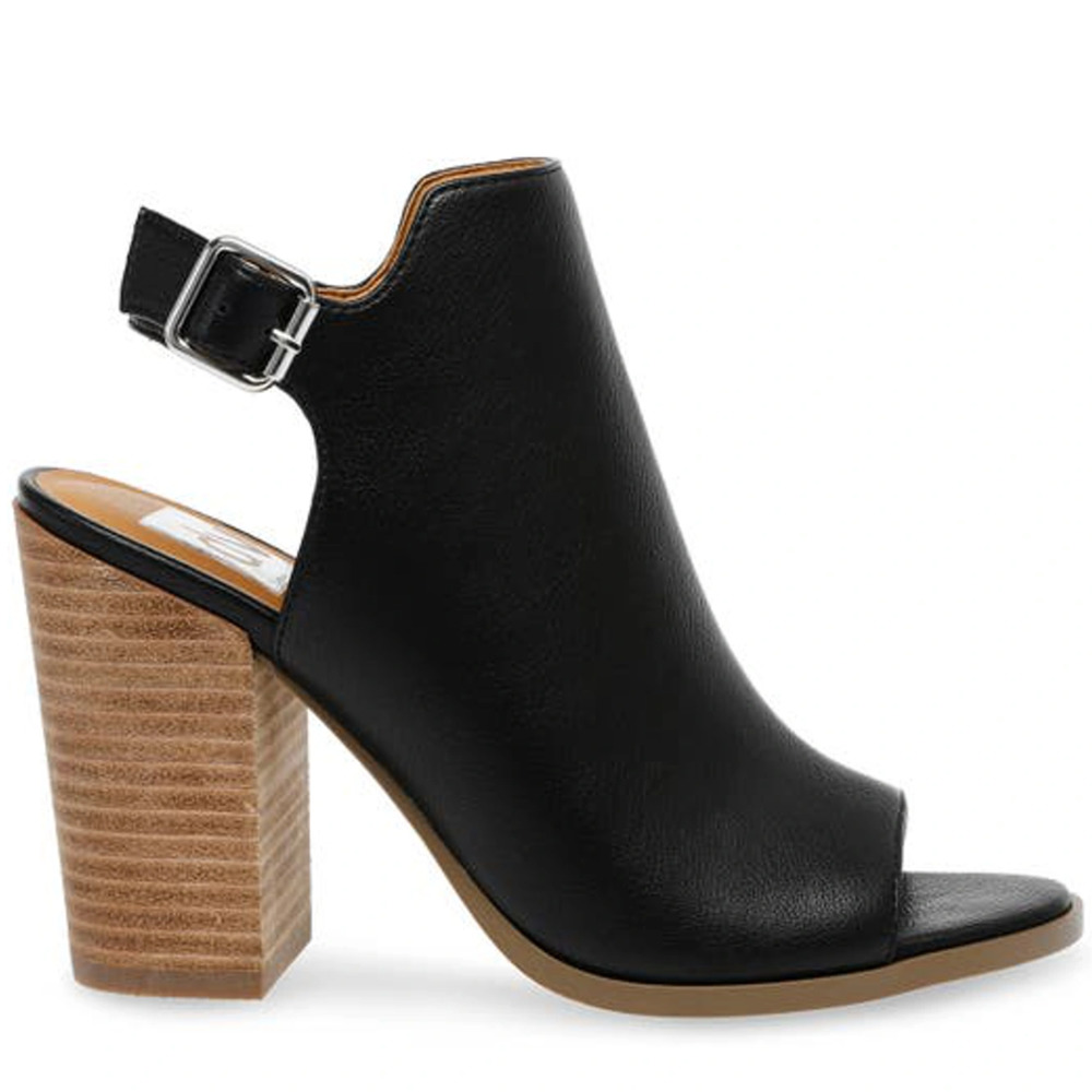 Dolce Vita Booker Heels Size 10 Black Ankle Cutout Open Toe Bootie